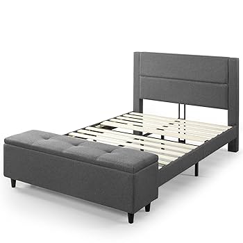 芝 Amazon.com: ZINUS Wanda Upholstered Platform Bed Frame with